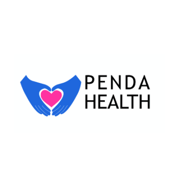 two hands making a heart shape around a heart next to the words Penda Health